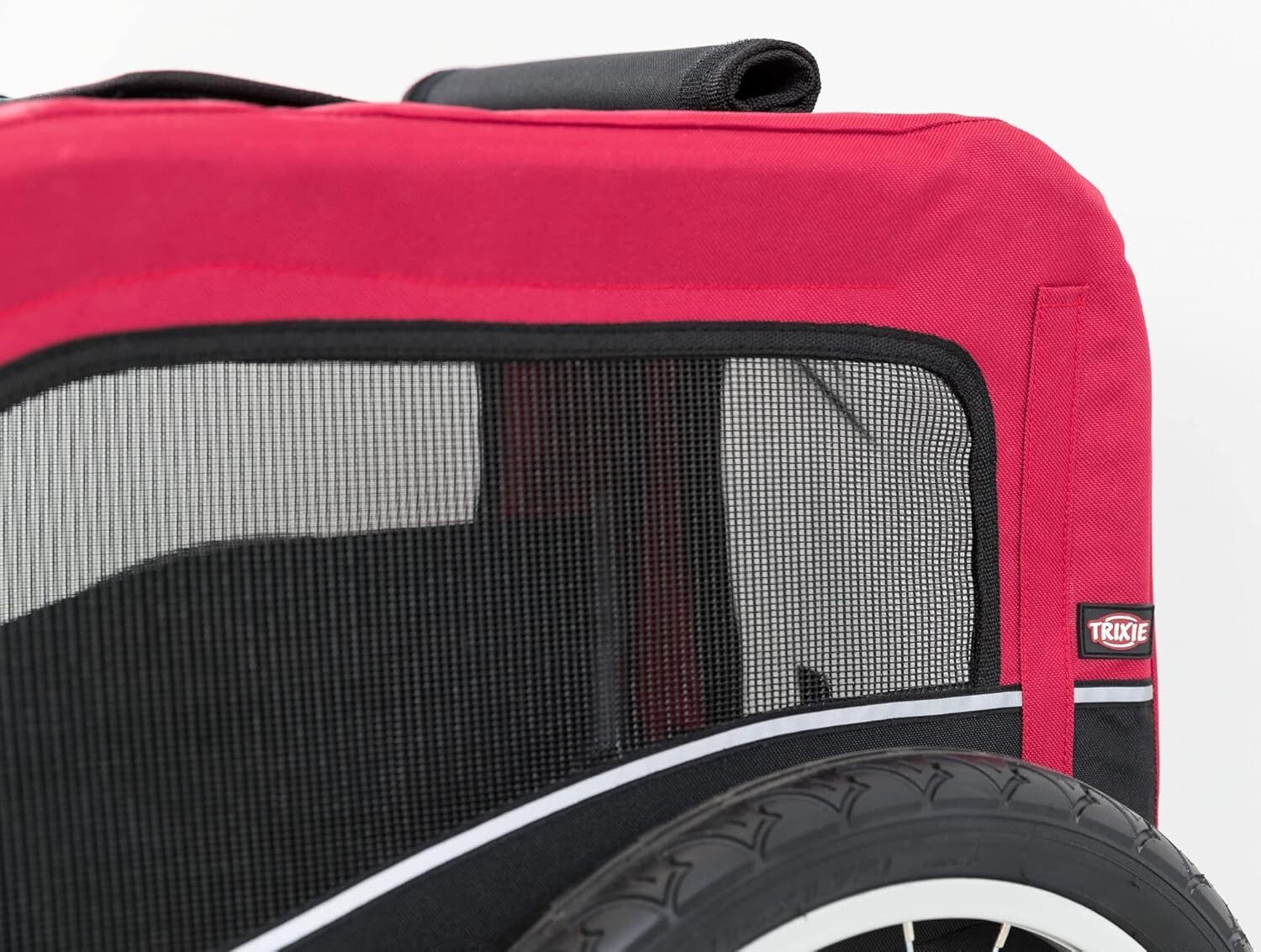Dog Bike Trailer for Small Dogs Up to 33 lbs - Safety and Comfort in Red