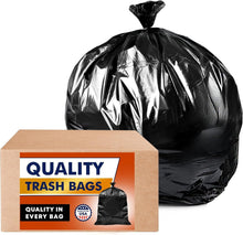 Load image into Gallery viewer, 3 Mil 55 Gallon Contractor Trash Bags - 50 Count Bulk for Tough Waste Disposal