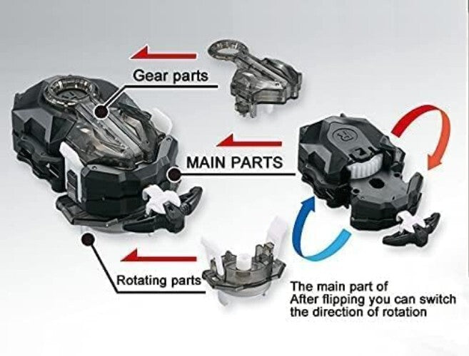 Durable Bey Battle Gyro Blade Set with 12 Tops & Portable Storage Box