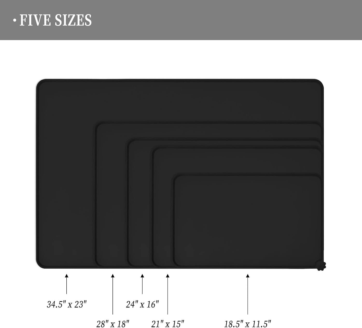 Premium Silicone Pet Feeding Mat - 32" x 24" for Pet Comfort & Cleanliness