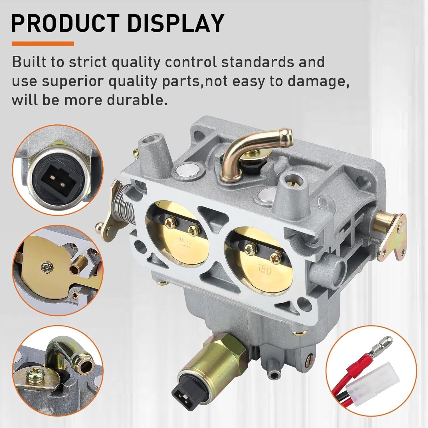 Durable Metal Carburetor with Gaskets for Generac GP15000 & GP17500 Generators