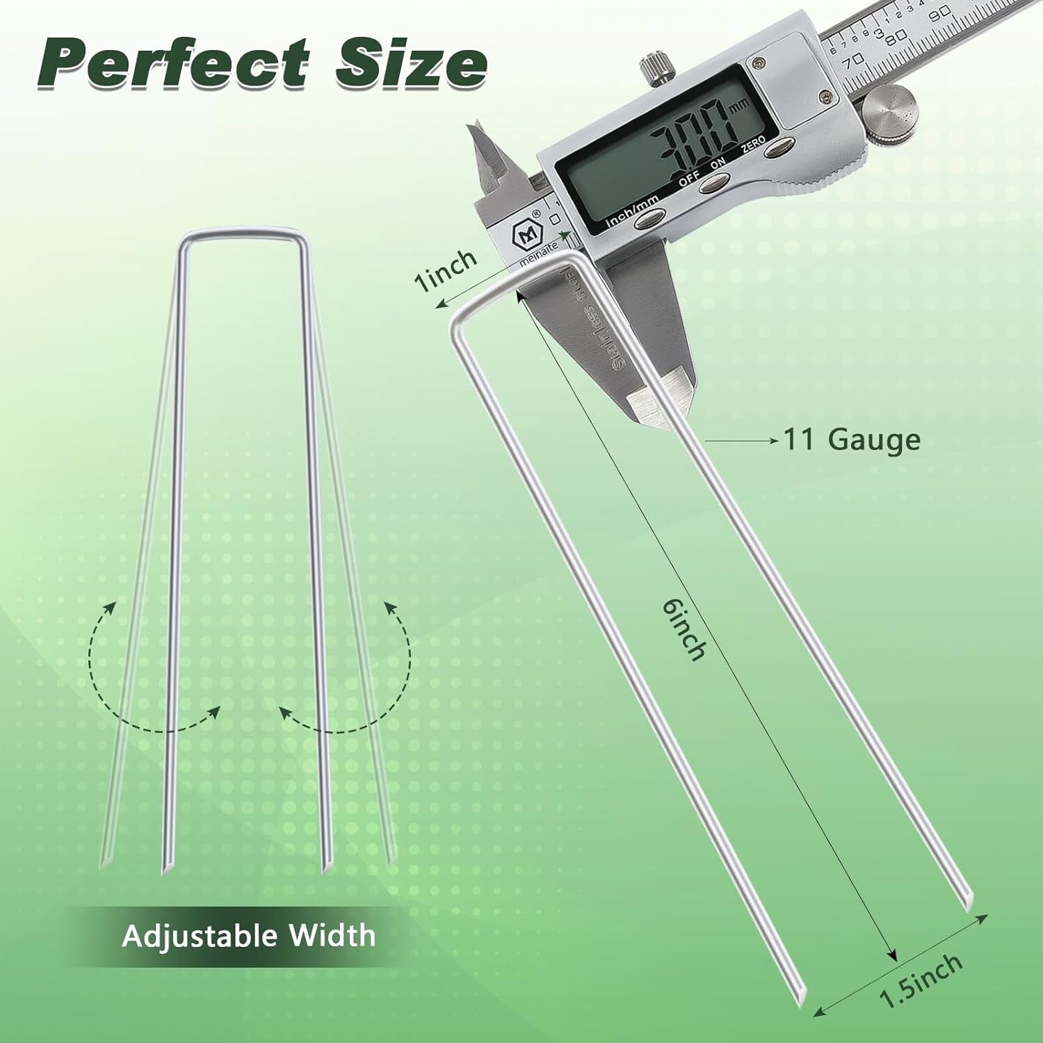 Heavy-Duty 6" Galvanized Landscape Staples - 500 Pack for Gardening and Design