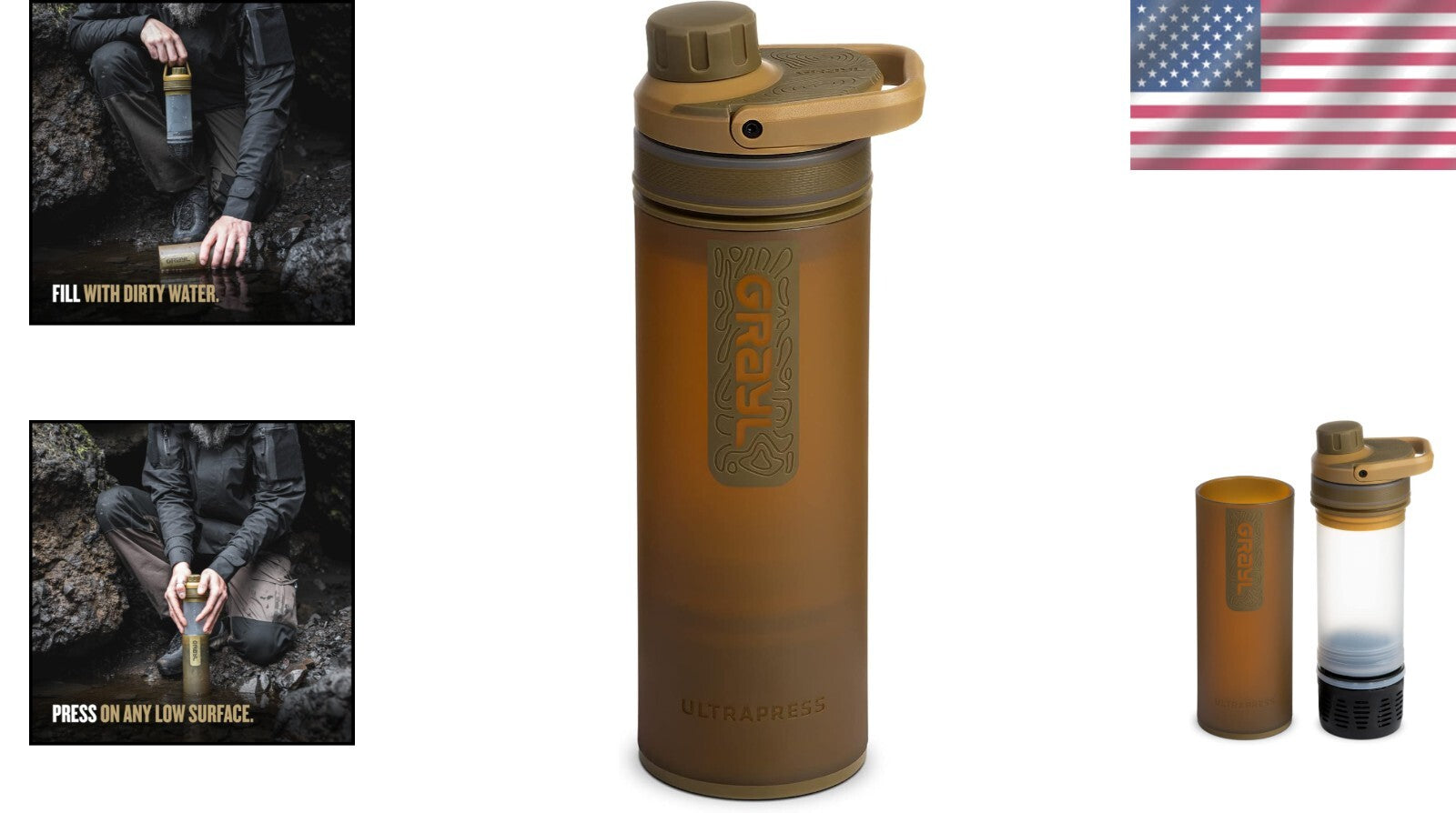 Effortless 16.9 oz Water Purifier Bottle - Clean Water for Outdoor Adventures
