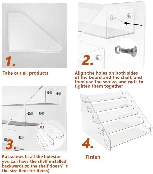 4-Tier Acrylic Spice Organizer - Secure and Stylish Kitchen Storage Solution