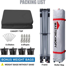 Load image into Gallery viewer, Portable 8x8 Outdoor Canopy Tent with Roller Bag - Ideal for Festivals &amp; Camping