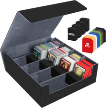 Load image into Gallery viewer, Waterproof 4-Row Card Deck Case for Magic Cards with Colorful Dividers Included