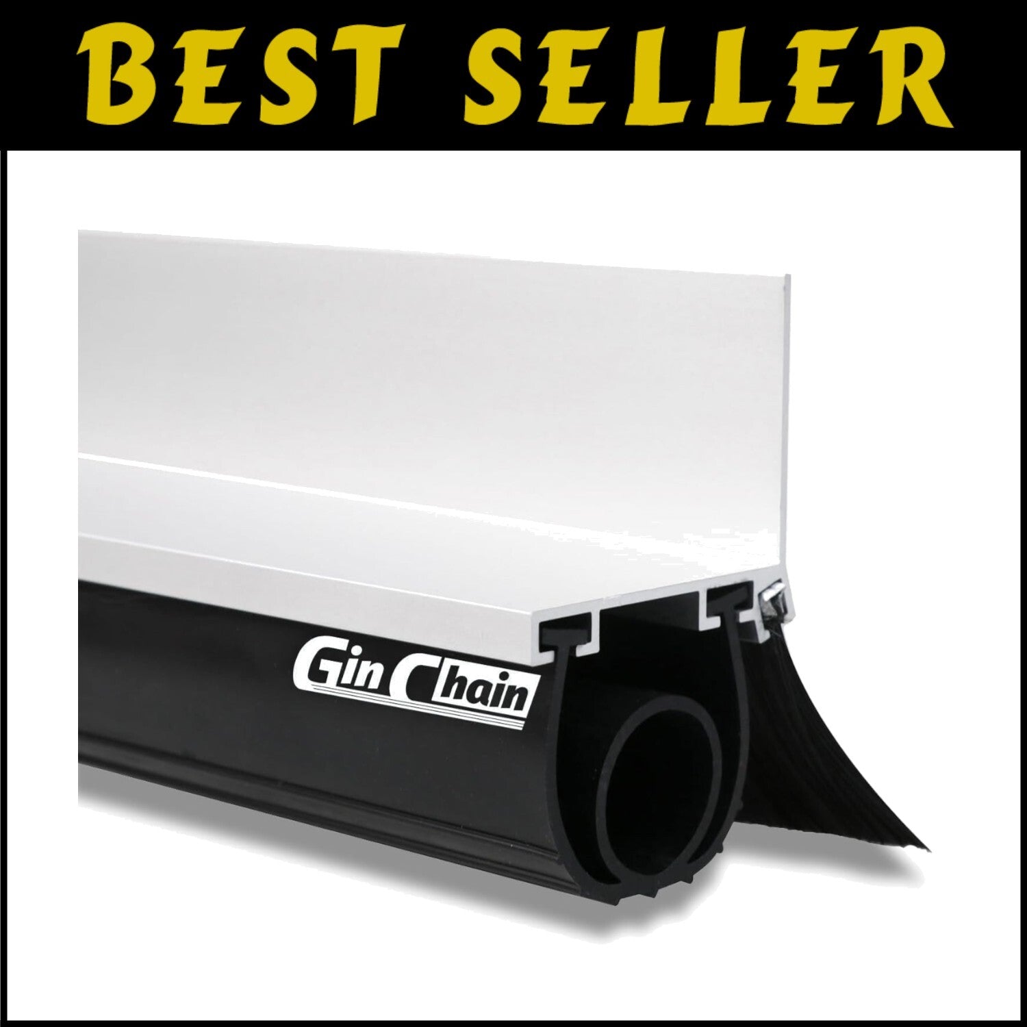 Universal 10ft Garage Door Weather Stripping Kit with EPDM Rubber & Brush Seal