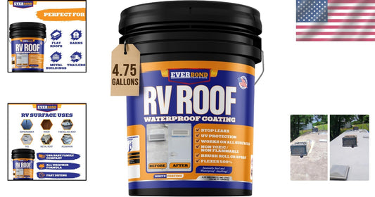 Flexible RV Roof Sealant - 4.75 Gallons of Liquid Rubber for Ultimate Protection