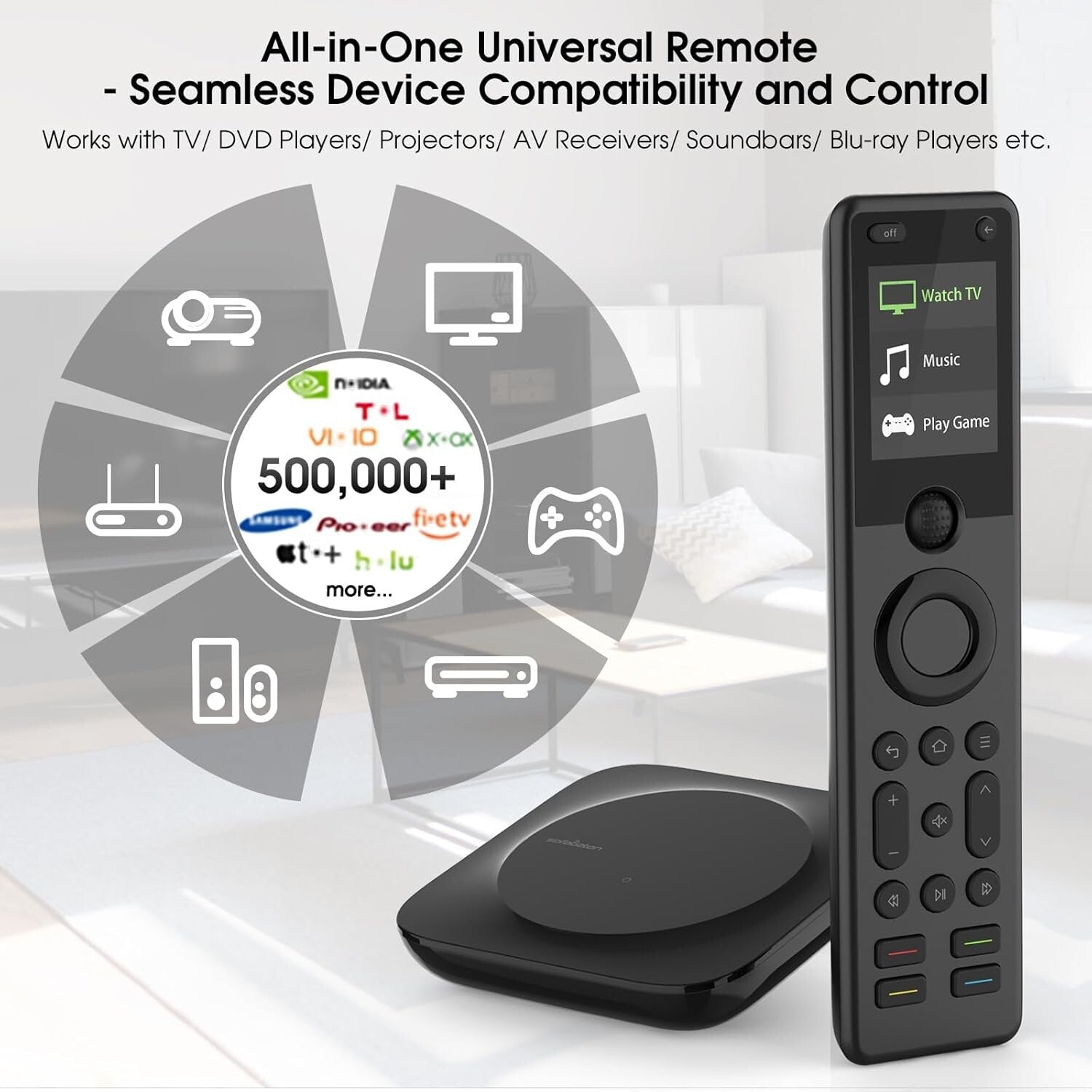 Effortless X1S Universal Remote: Smart Home Integration, Macro Buttons Included
