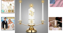 Load image into Gallery viewer, Premium Wedding Candle and Holder Set for Celebrations and Anniversaries