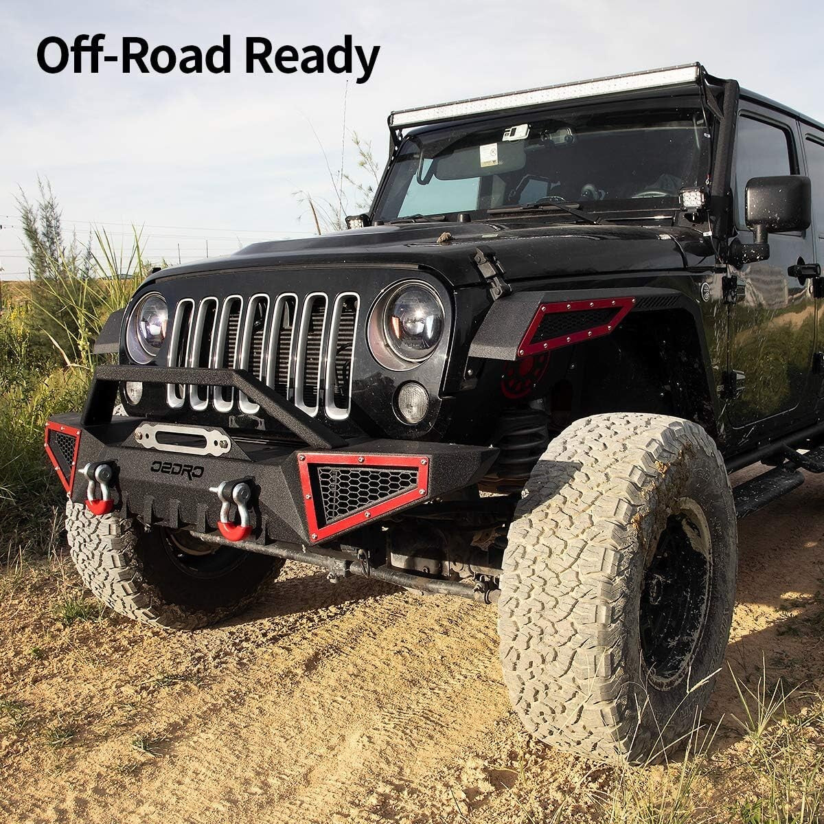 Full Width Bumper for 2007-2018 Jeep Wrangler JK/JKU - Tough Off-Road Design