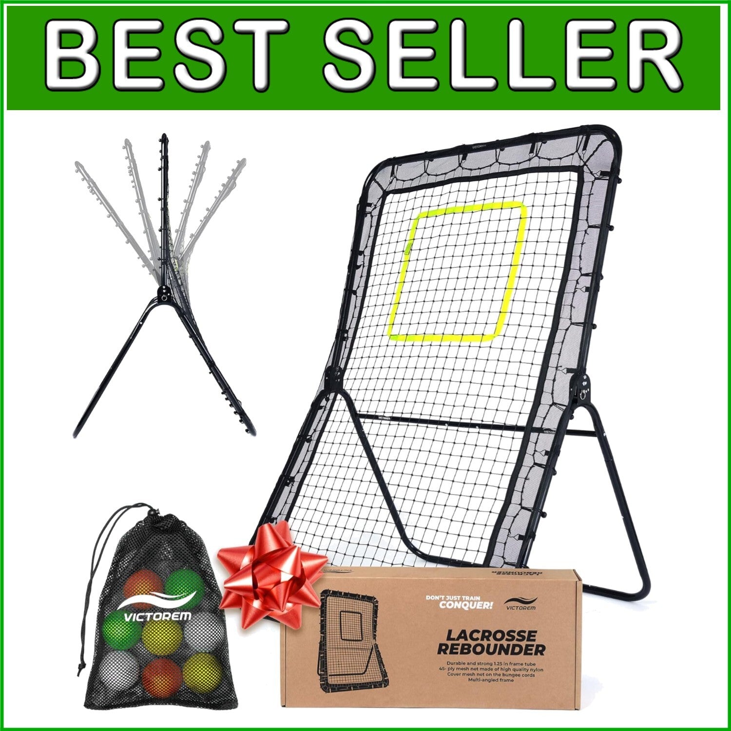Durable 6x4 Ft. Rebounder Net for Lacrosse, Volleyball & Softball Training