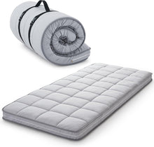 Load image into Gallery viewer, Narrow Twin 75x30" Memory Foam Topper with Zipper Cover - Lightweight &amp; Portable