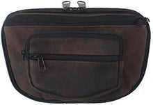 Load image into Gallery viewer, Slim Fit Large Concealed Carry Fanny Pack - Brown Suede Leather with YKK Zippers