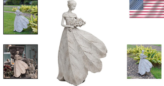 Exquisite Resin Fairy Garden Statue - Angel Girl Décor for Indoor & Outdoor