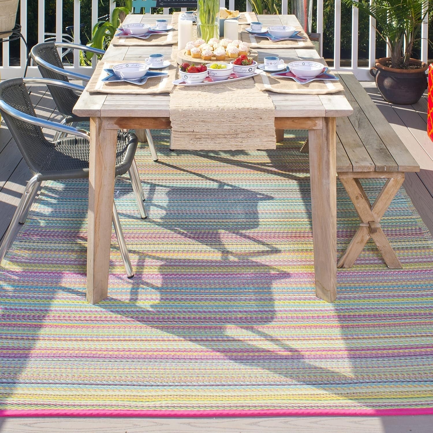 Durable and Lightweight Outdoor Rug - Waterproof & Fade Resistant, 3' x 5'