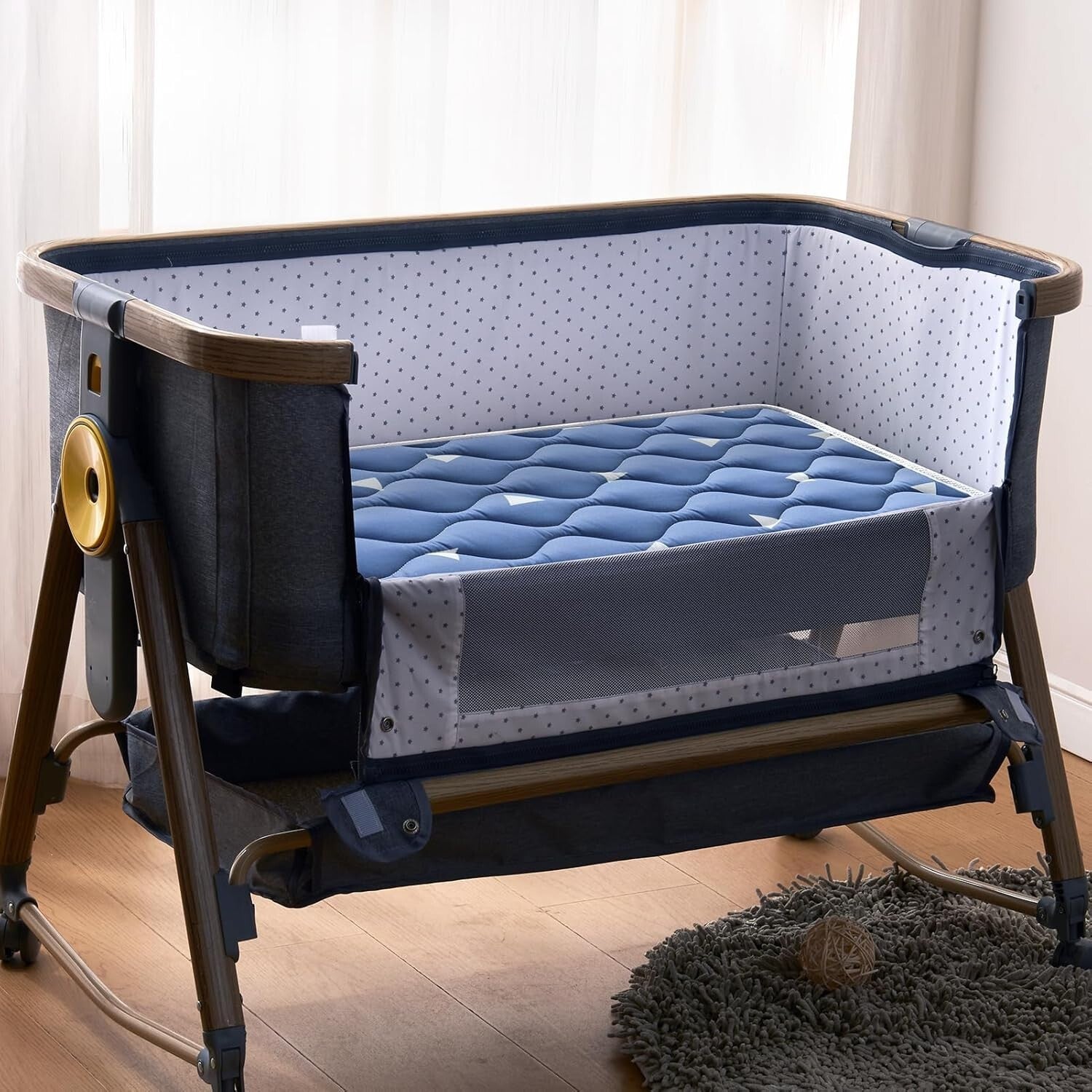 Firm Support Baby Bassinet Mattress 47x23.6 - Soft Breathable Fabric Design