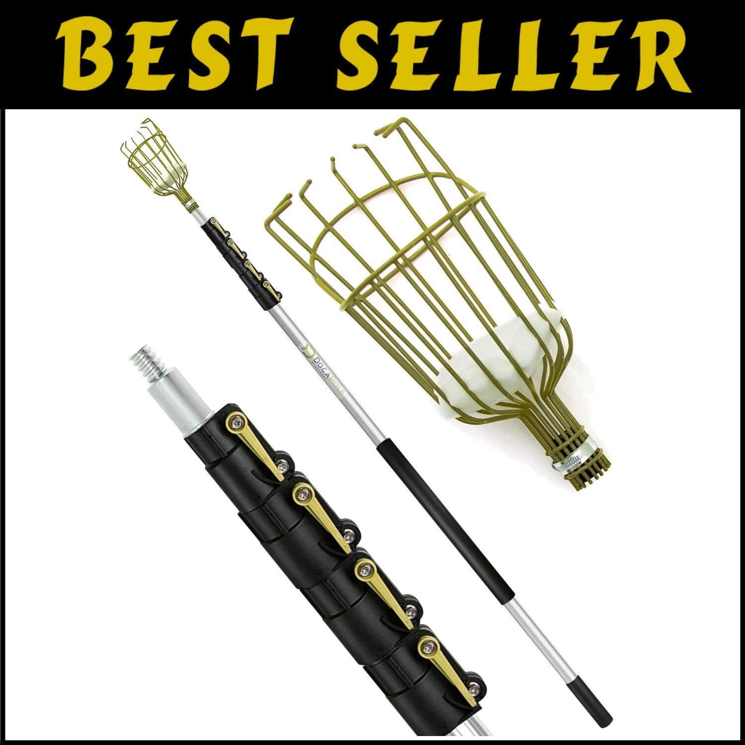 DOCA 6-24 Ft Extension Tool: Perfect for Bruise-Free Harvesting of Fruits & Nuts