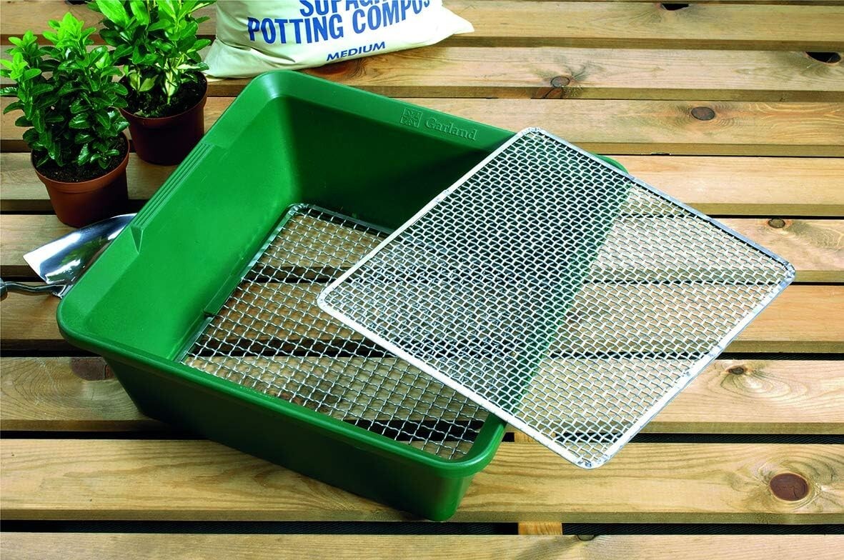 Multi-Purpose Garden Sieve - 13.8" Galvanized Sifter with Two Heavy-Duty Screens