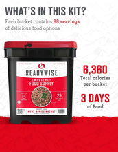 Load image into Gallery viewer, Nutrient-Rich Freeze-Dried Survival Meals - 88 Servings in a Compact Bucket