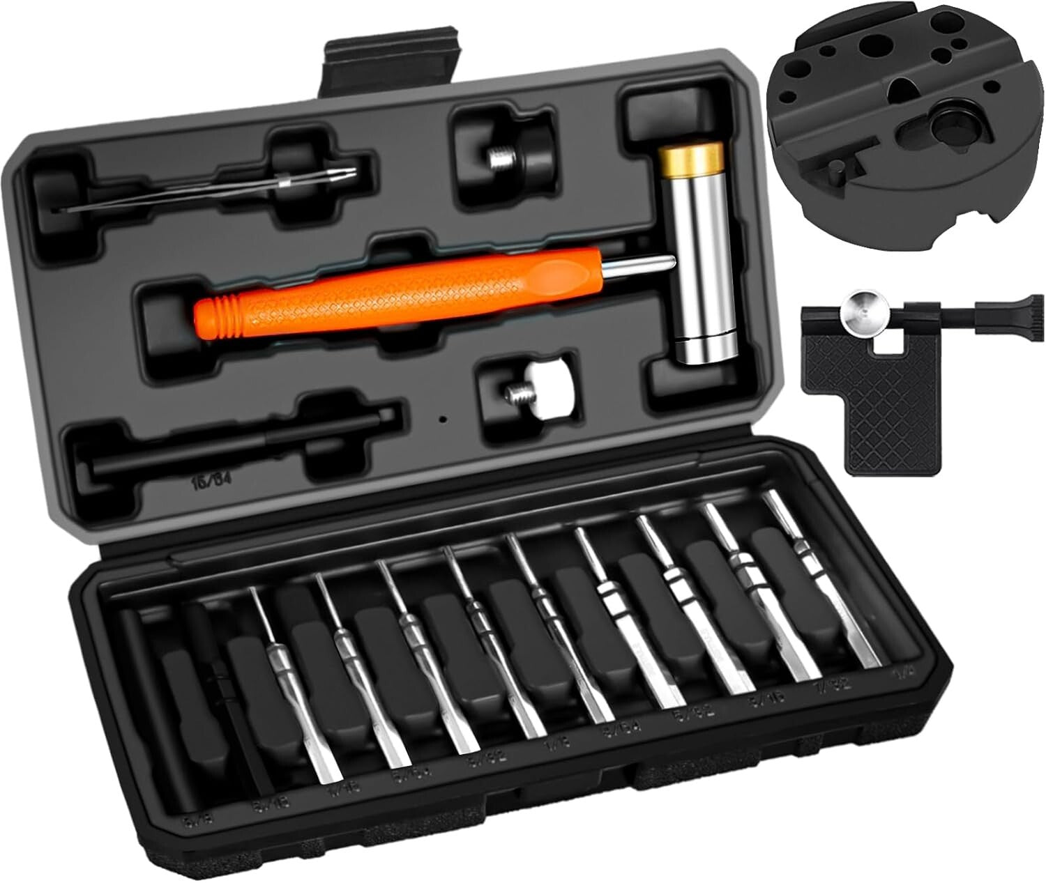 Professional Roll Pin Punch Set with Durable Hammer & Scratch-Resistant Block