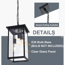 Load image into Gallery viewer, Elegant Adjustable 3-Light Outdoor Light with Clear Glass Shade – Black Finish