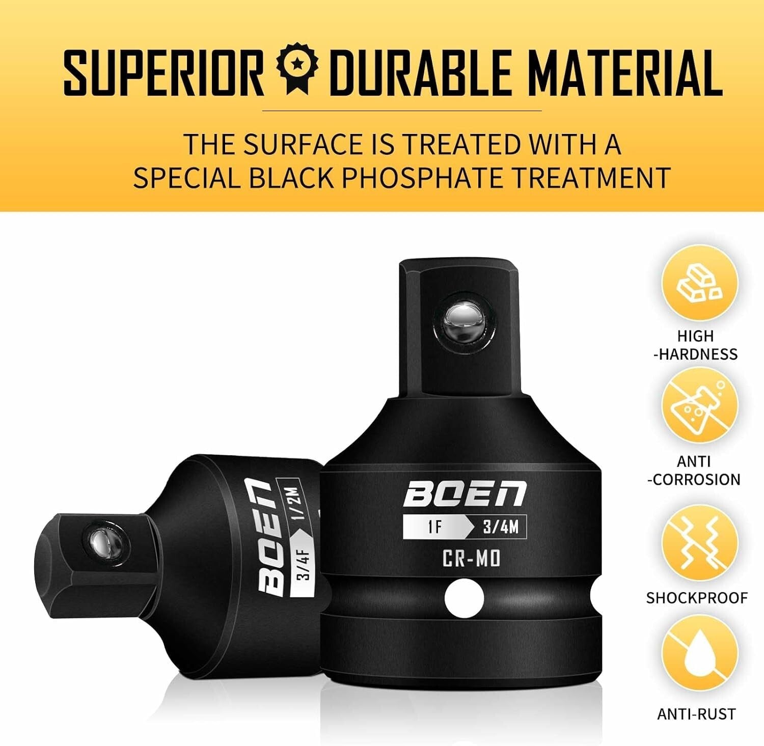 10-Piece Impact Socket Adapter Set in Chrome Moly Steel - Ultimate Versatility