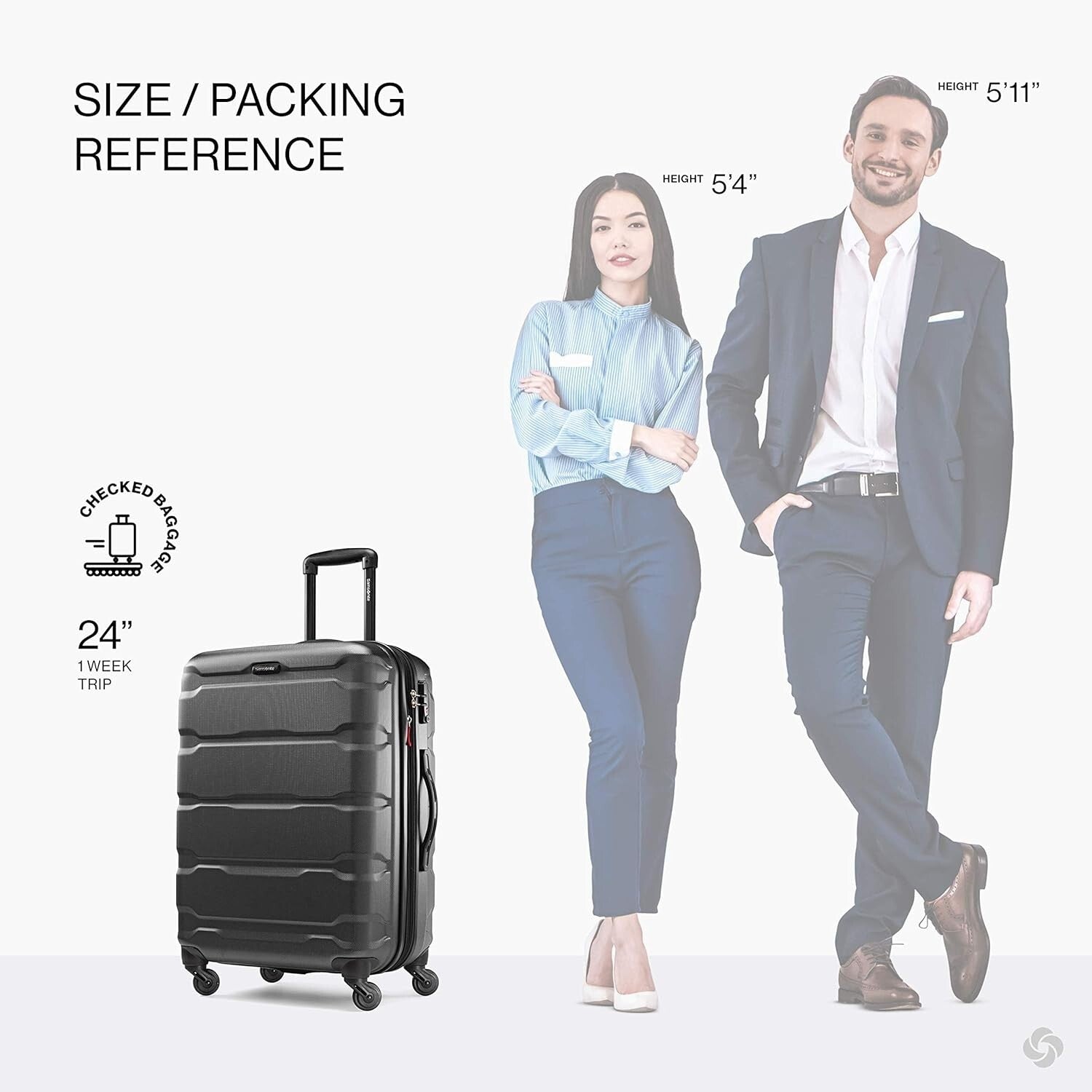 Effortless 24-Inch Hardside Luggage with Spinner Wheels - Omni PC Collection