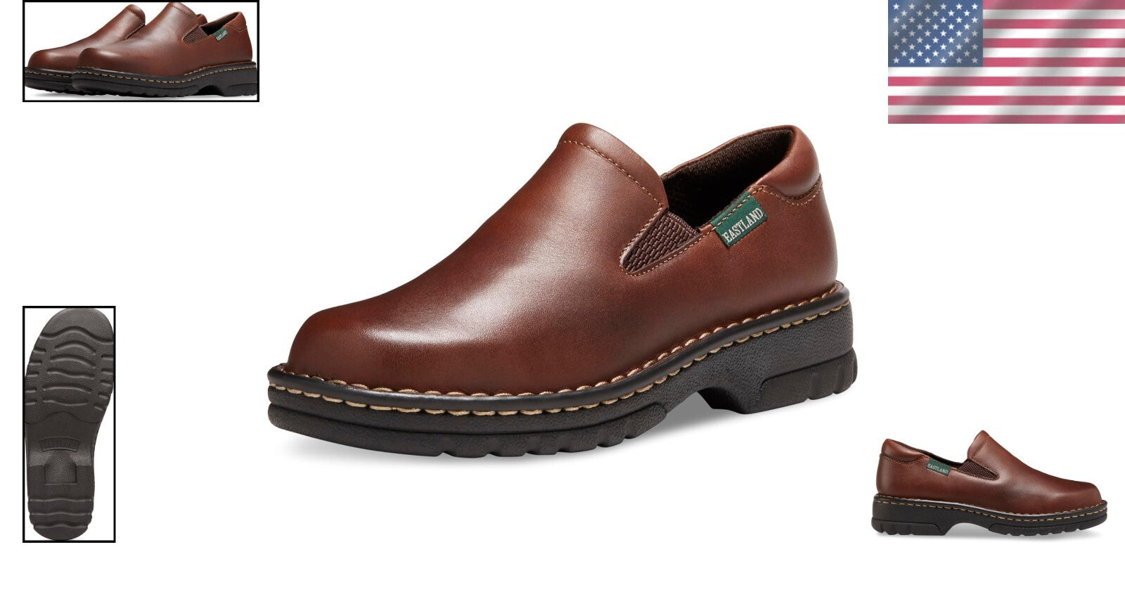 Lightweight Women's Brown Mary-Jane Slip-Ons with Cushioned Insole - Size 9