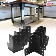 Load image into Gallery viewer, Black Coated 8pcs Heavy-Duty Brackets - Essential for Sturdy Workbench Setup