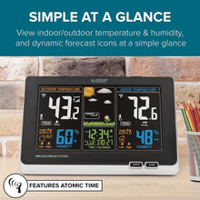 Load image into Gallery viewer, Advanced Weather Station with Full-Color LCD &amp; 300Ft Range – Indoor/Outdoor M...