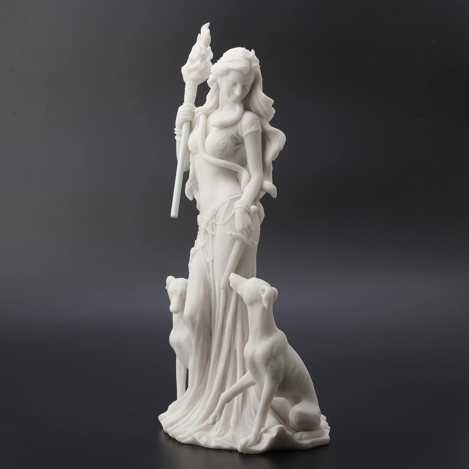 Hecate Resin Sculpture: 13 3/8 Inches of Greek Mythology - Gift-Ready Art Piece
