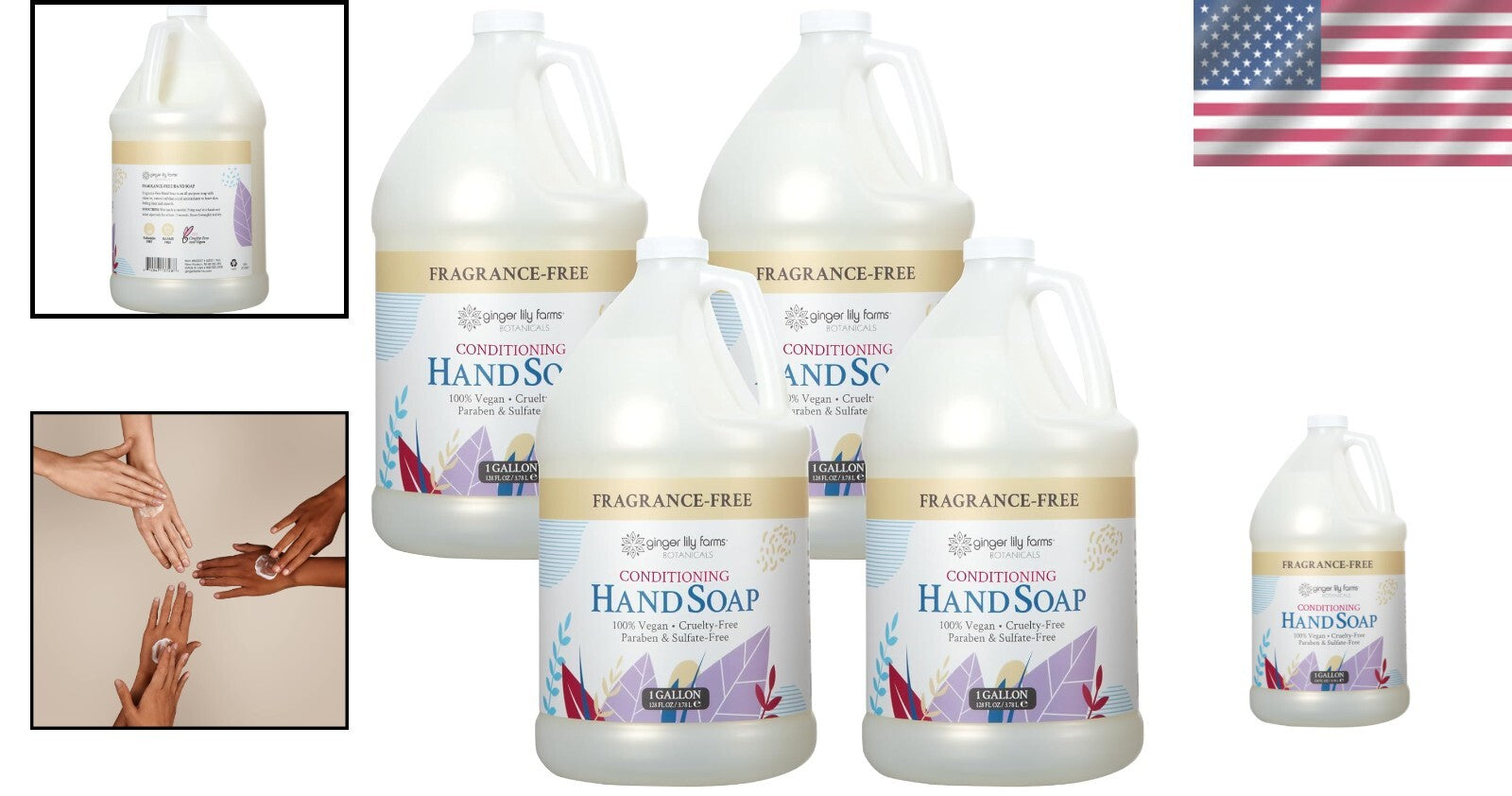 Sulfate-Free Herbal Liquid Soap Refill - 128 oz for Homes and Wellness Spaces