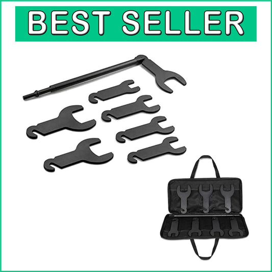 7-Piece Pneumatic Wrench Kit for Easy Fan Clutch Removal - Storage Bag Included