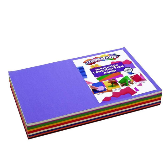 Assorted Colors Heavyweight Construction Paper - 12'' x 18'' Pack of 300 Sheets