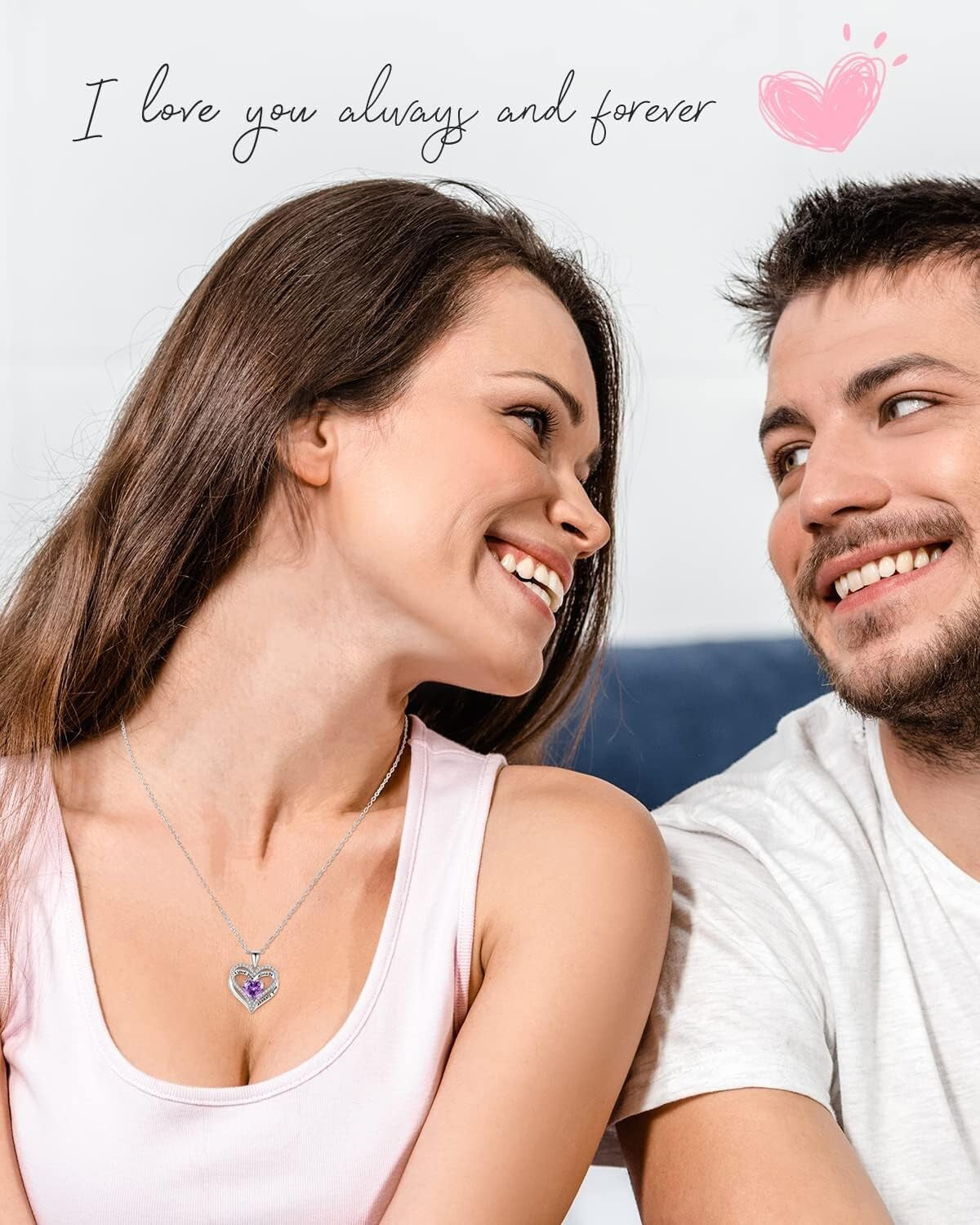 Customizable Birthstone Necklace in S925 Silver - Distinctive Gifts for Women