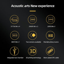 Load image into Gallery viewer, IEM Earphones with 24 Balanced Armature Drivers &amp; Detachable Cable - HiFi Sound
