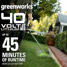 Load image into Gallery viewer, Battery Powered 12" String Trimmer with 2.0Ah Battery - Easy Lawn Maintenance