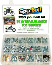 Load image into Gallery viewer, Kawasaki KX Two Stroke Maintenance Bolt Kit with 18 Compartment Organizer