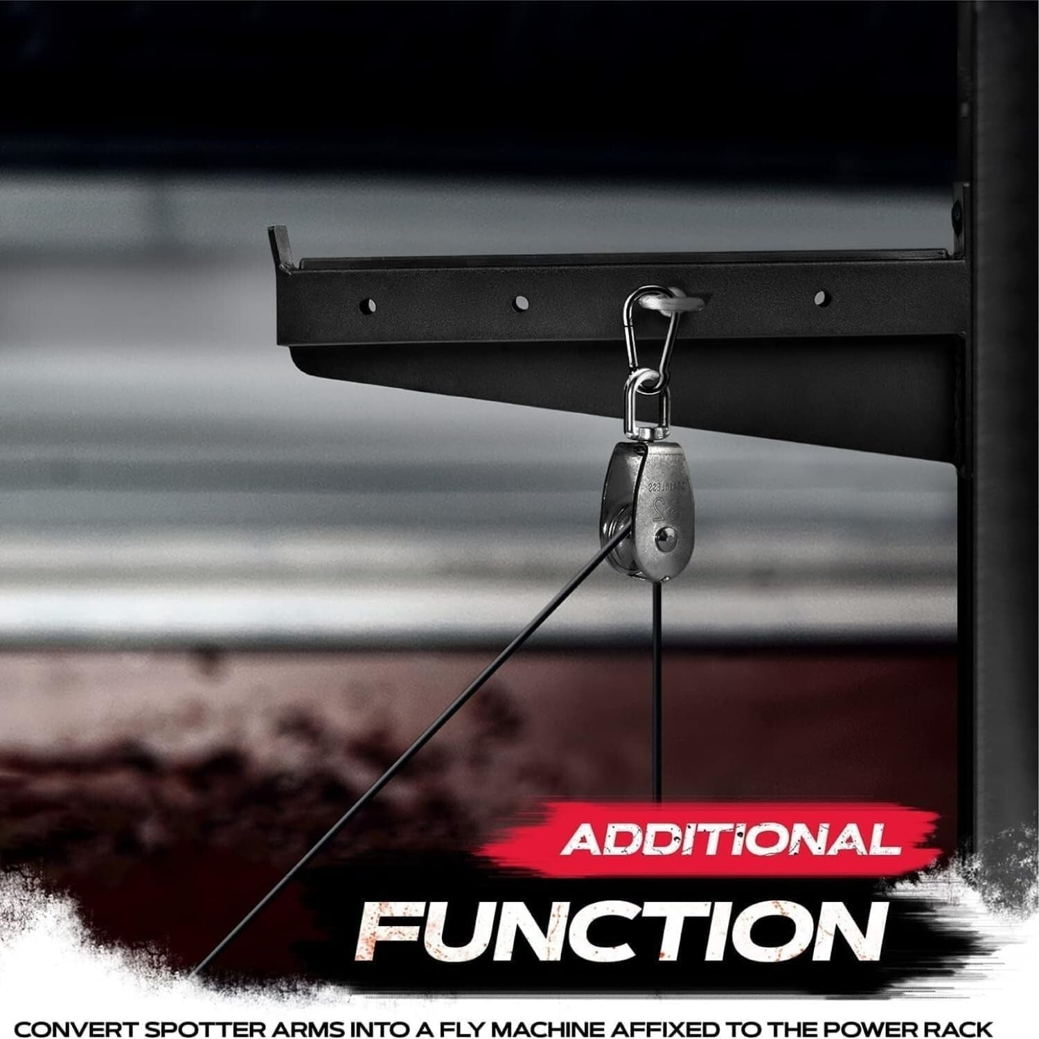 Barbell Holders for Heavy Lifts - 1000 lbs Capacity Spotter Arms for Power Racks