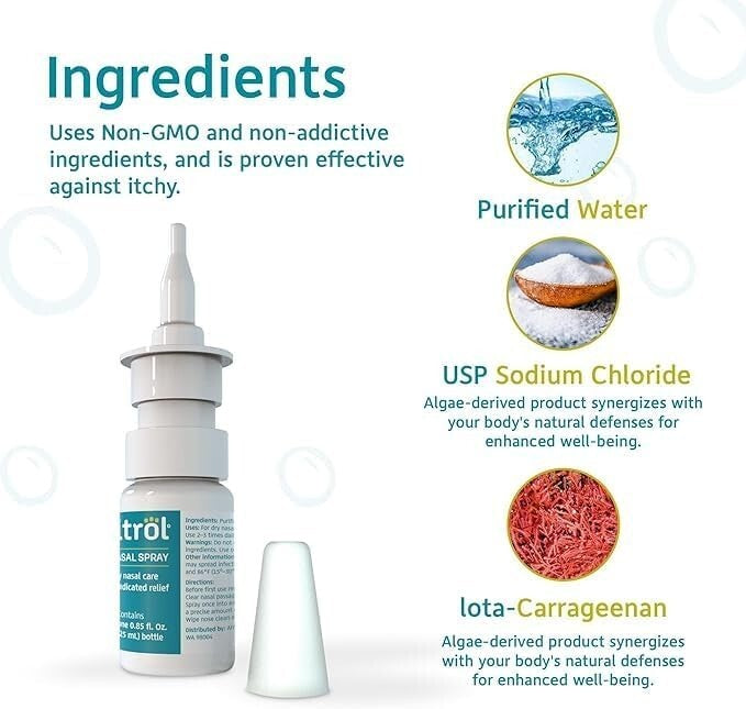 Allergen-Fighting Nasal Spray - Natural Saline for Daily Use (1.7 fl. oz.)