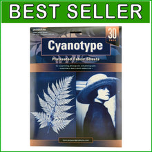 Load image into Gallery viewer, Rich Blue Cyanotype Fabric Sheets - 30 Precut Cotton Sateen for Creative Prints