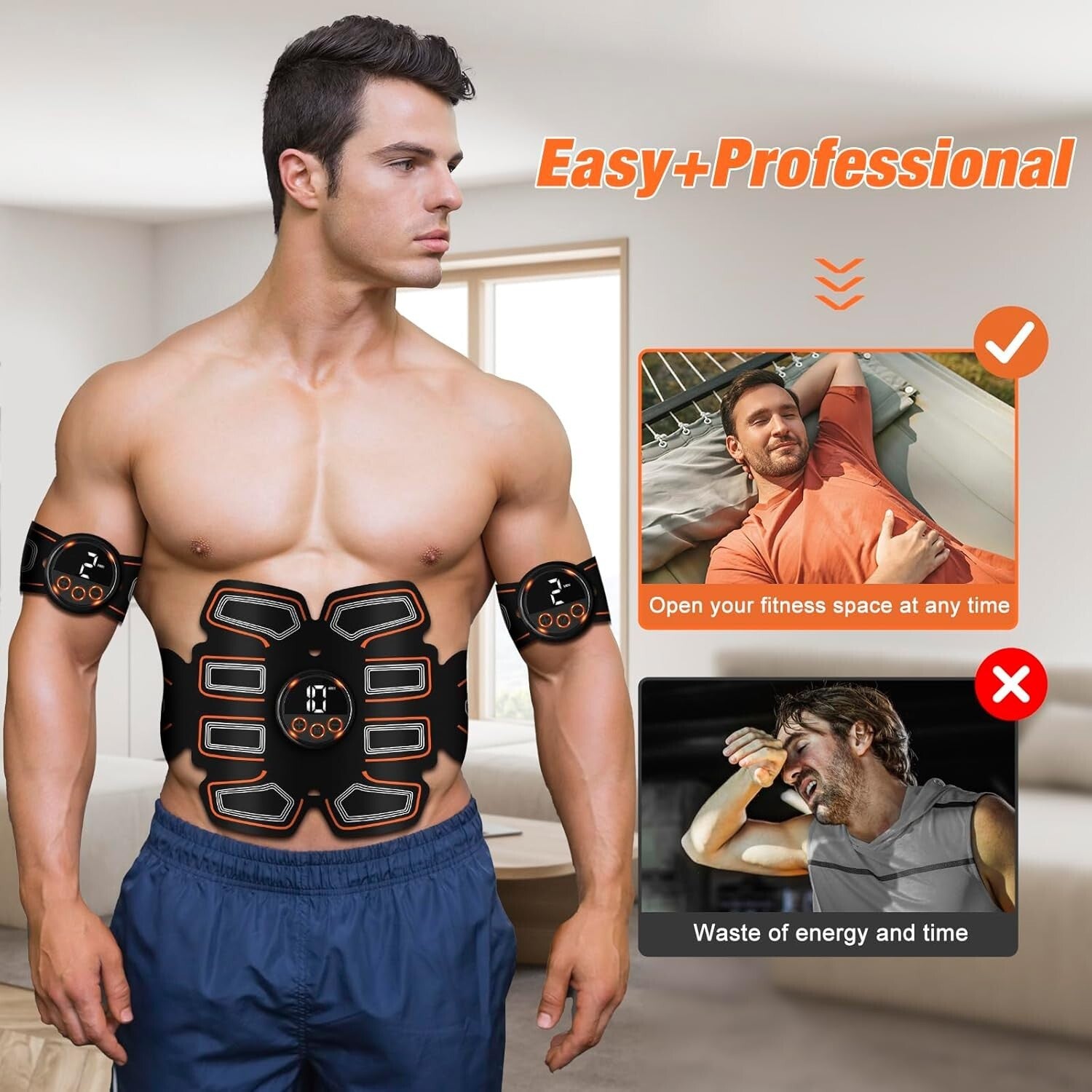 Adjustable ABS Stimulator Abdominal Toning Belt for Men and Women - BFB-11