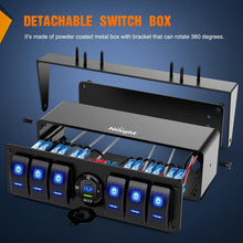 Load image into Gallery viewer, Versatile Waterproof 6 Gang Switch Box with Voltmeter for Boats and Vehicles