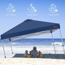 Load image into Gallery viewer, Compact Pop-Up Canopy 10'x10' Navy Blue - Waterproof with Vent Hole &amp; Sidewall