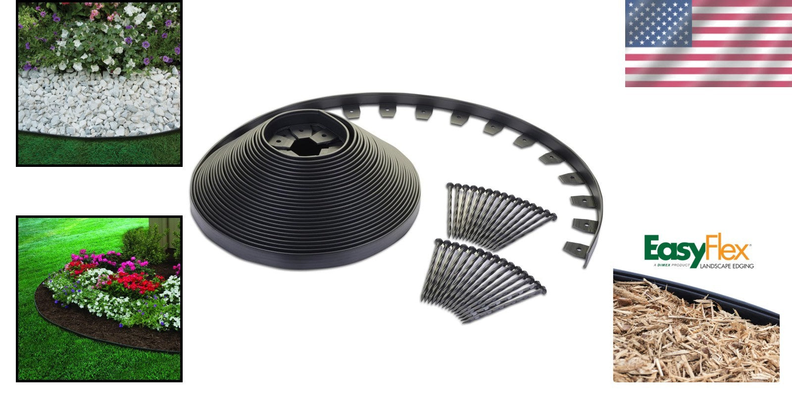 Eco-Friendly Heavy Duty No-Dig Edging Kit - 100ft for Effortless Installation