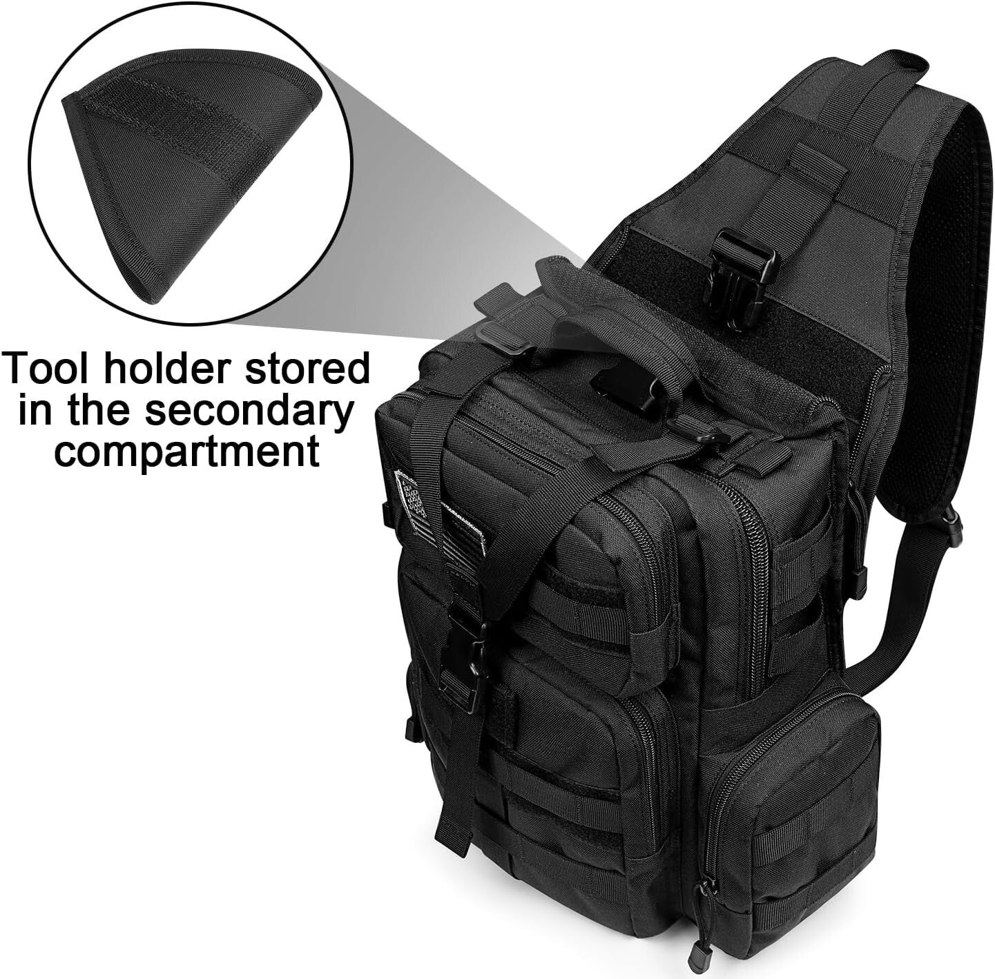 Durable EDC Sling Bag Backpack - Tactical Military Shoulder Bag for Adventures