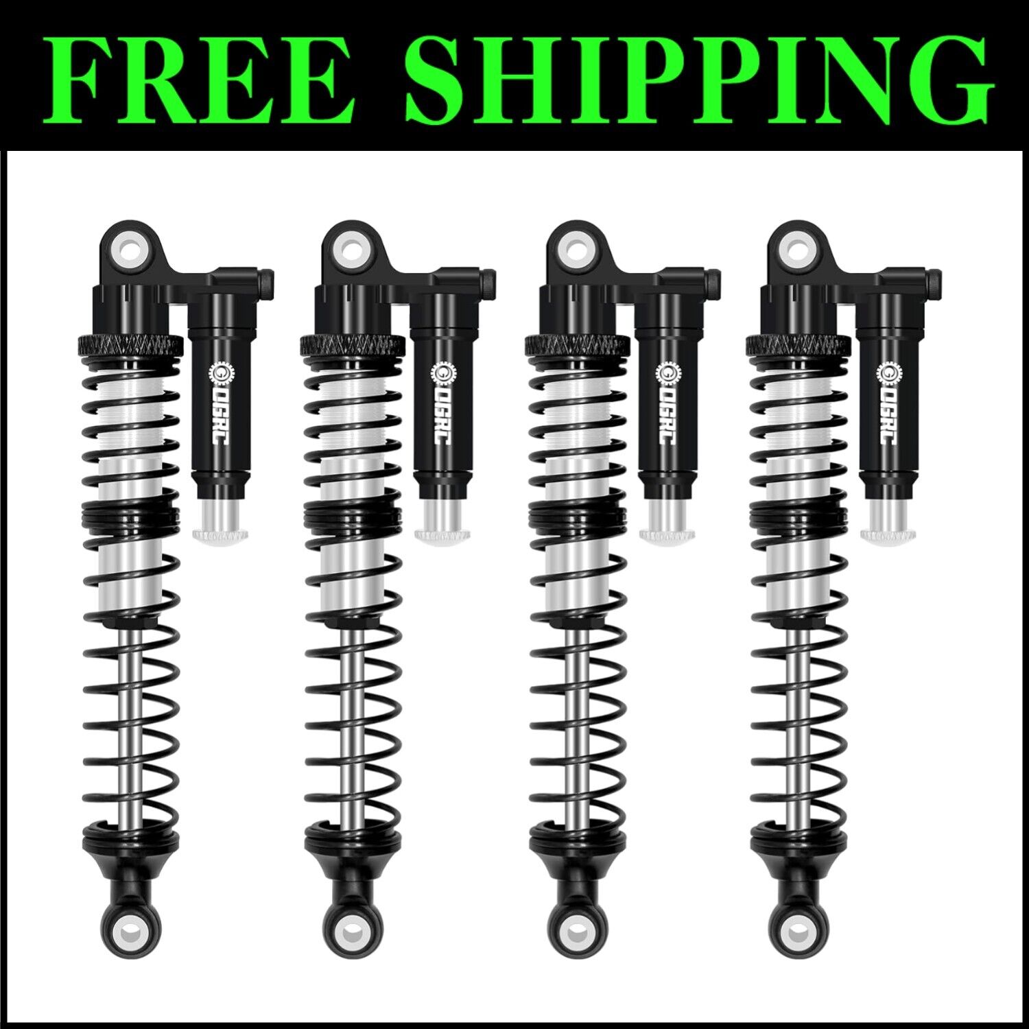 Lightweight 4-Piece 100mm Aluminum Shock Absorbers for RC Crawler Modifications