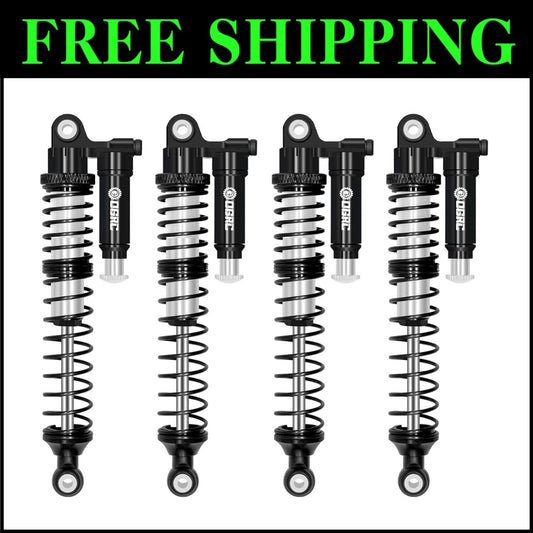 Lightweight 4-Piece 100mm Aluminum Shock Absorbers for RC Crawler Modifications