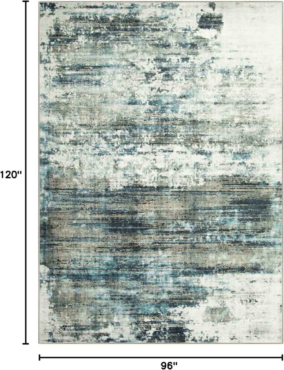 Soft Touch 8' x 10' Indoor Abstract Area Rug - Safe, Stylish, and Easy to Care